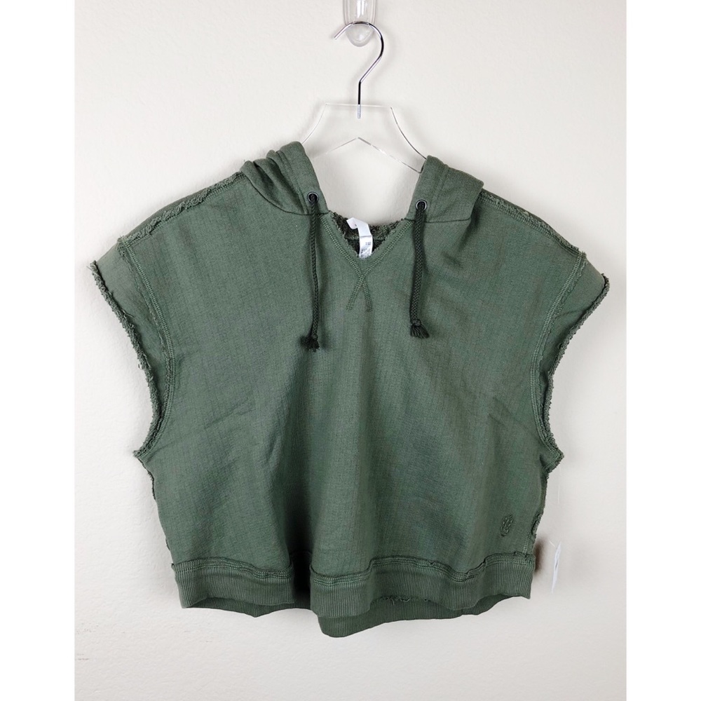 Free People Movement Swoop Crop Sleeveless Hoodie